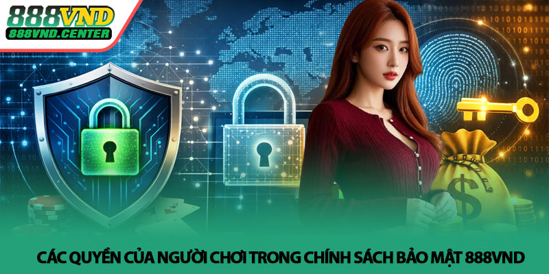 Chính sách bảo mật 888VND - Bảo vệ dữ liệu người chơi 3 Các quyền của người chơi trong Chính sách bảo mật 888VND
